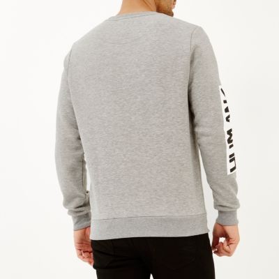Grey Christopher Shannon slogan sweatshirt